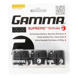 Overgrip Gamma Gamma Übergriffband Supreme Perforated Overgrip 3er-Pack Schwarz